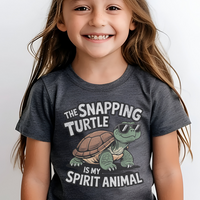Snapping Turtle Child T Shirt - Dark Heather