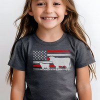 Usa Cow Child - Dark Heather