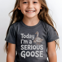 Today Im A Serious Goose Child - Dark Heather
