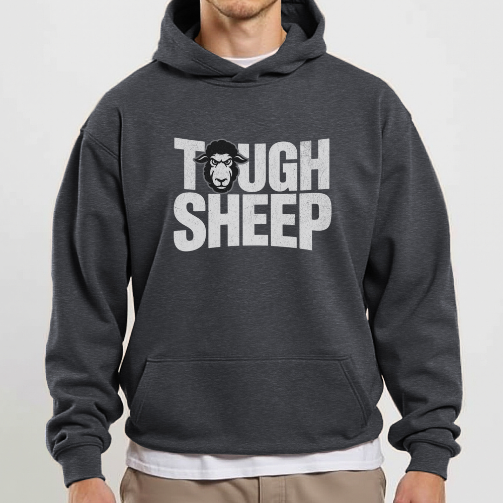 Tough Sheep (Adult Hoodie) - Dark Heather