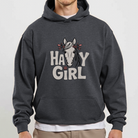 Hay Girl (Adult Hoodie) - Dark Heather
