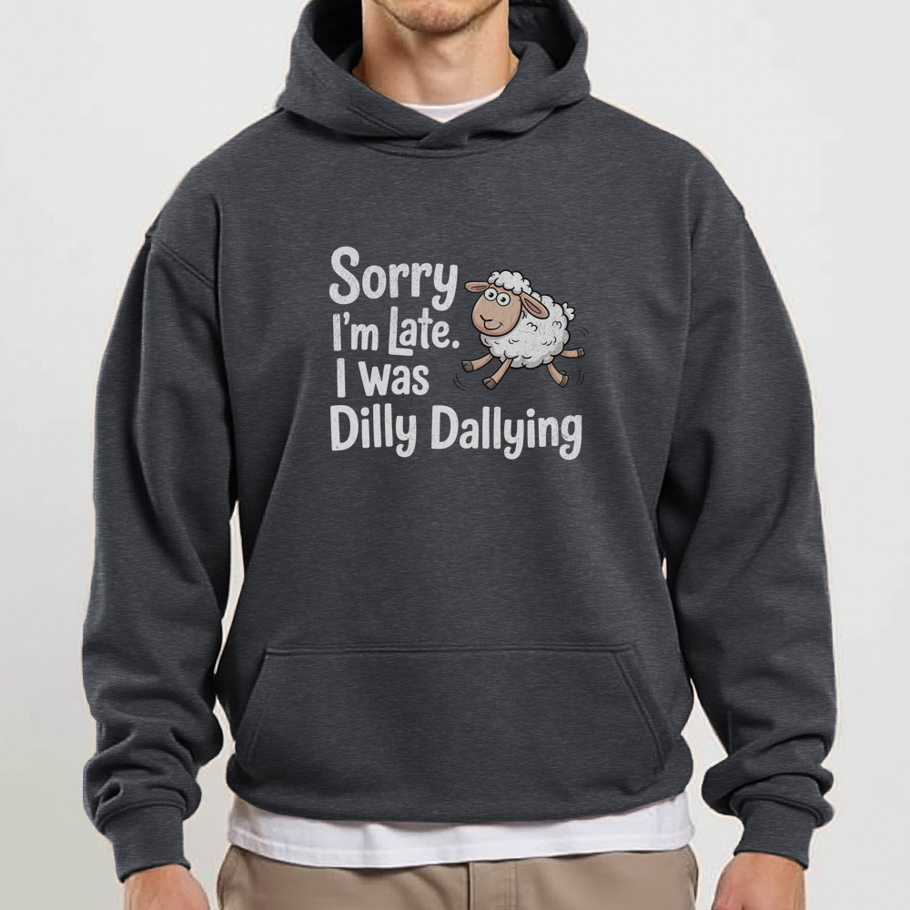Dilly Dallying (Adult Hoodie) - Dark Heather