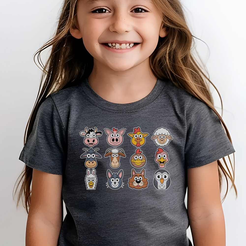 Barnyard Animals Child - Dark Heather