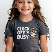 Cluck Off Im Busy Child Dark - Dark Heather