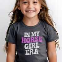 Horse Girl Era Child Tee - Dark Heather