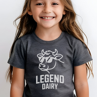 Legend Dairy Child Tee - Dark Heather