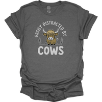 Easily Distracted By Cows - Graphite Heather
