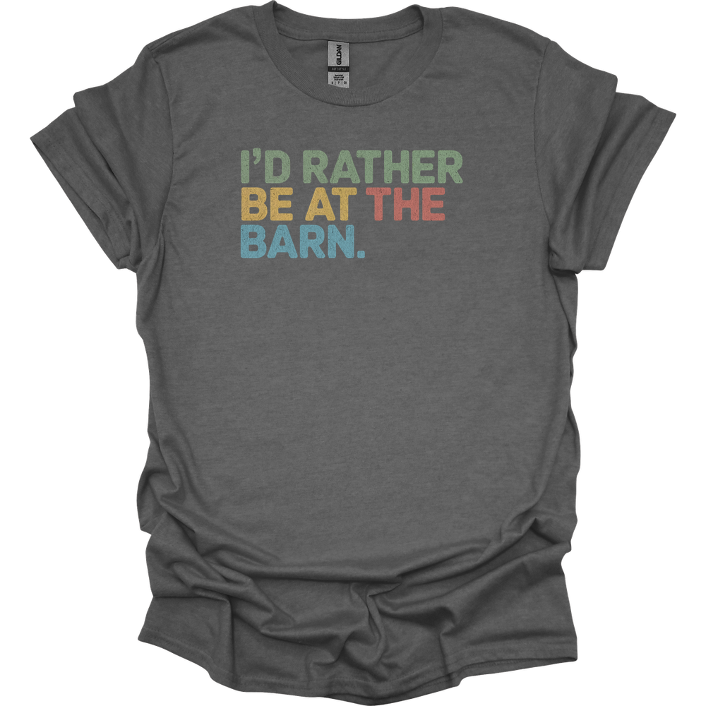 Id Rather Be At The Barn - Graphite Heather