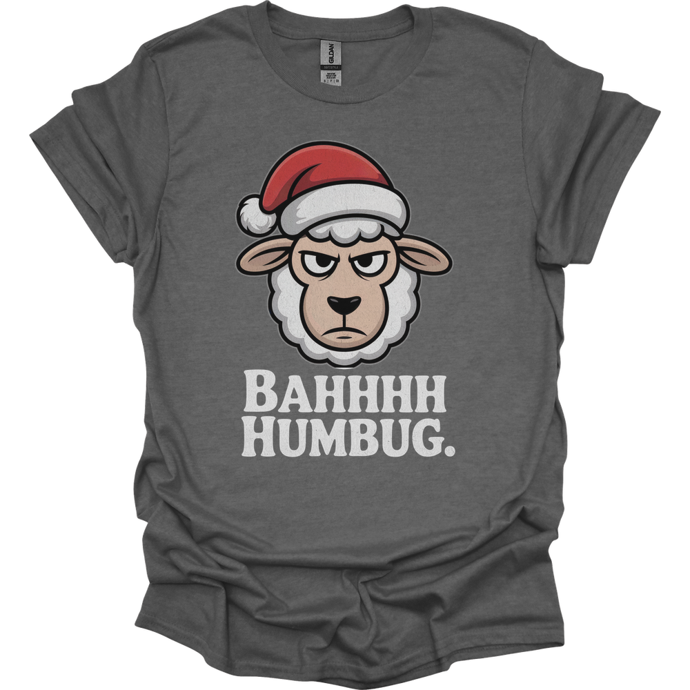 Bahhh Humbug Christmas (Adult Unisex Tee) - Graphite Heather