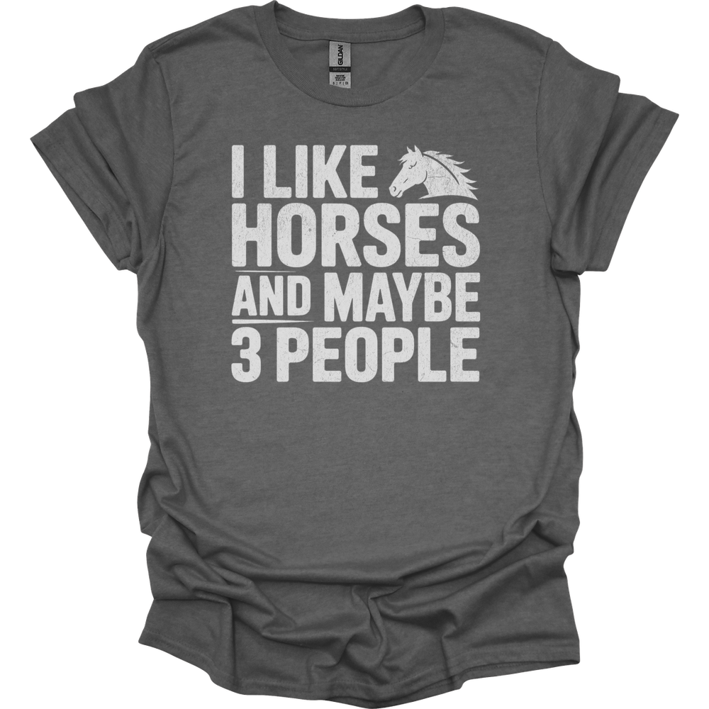 I Like Horses And Maybe 3 People - Graphite Heather