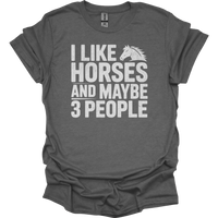 I Like Horses And Maybe 3 People - Graphite Heather