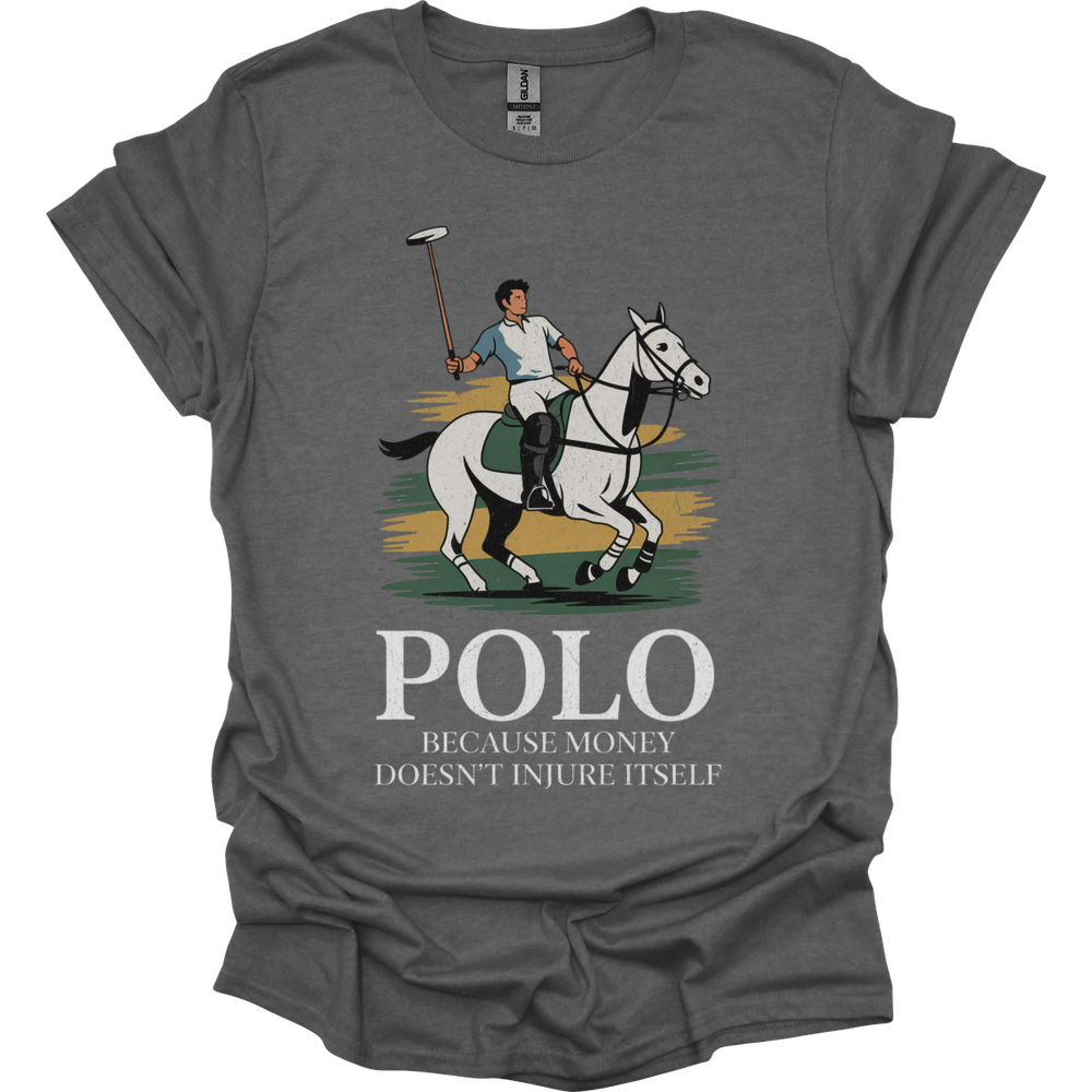 Polo Because Money Doesnt Injure Itself - Graphite Heather