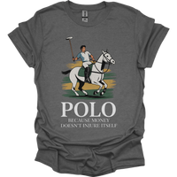 Polo Because Money Doesnt Injure Itself - Graphite Heather