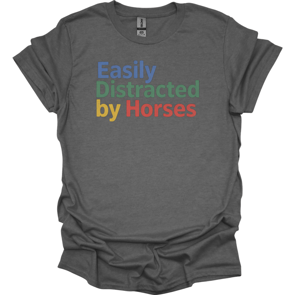 Easily Distracted By Horses - Graphite Heather