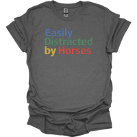 Easily Distracted By Horses - Graphite Heather