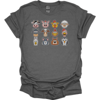 Barnyard Animals Adult Unisex Tee - Graphite Heather
