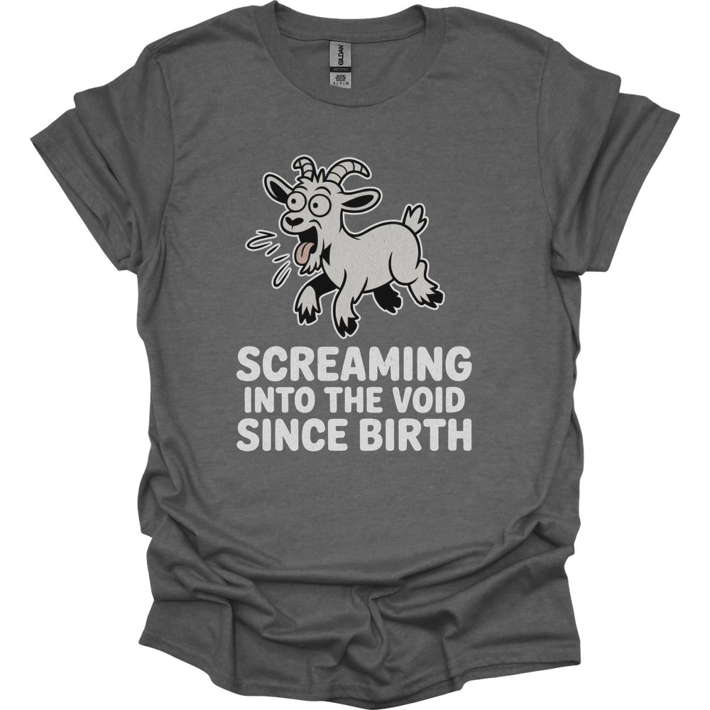 Screaming Into The Void Since Birth Adult Dark - Graphite Heather