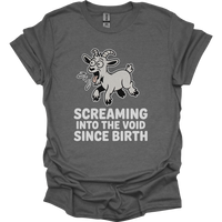 Screaming Into The Void Since Birth Adult Dark - Graphite Heather