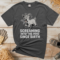 Screaming Into The Void Since Birth (Adult Unisex Tee) - Graphite Heather