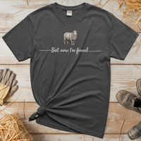But Now I'm Found Spiritual Sheep (Adult Unisex Tee) - Graphite Heather