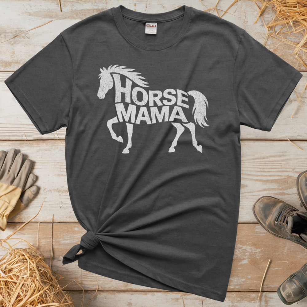 Horse Mama (Adult Unisex Tee) - Graphite Heather