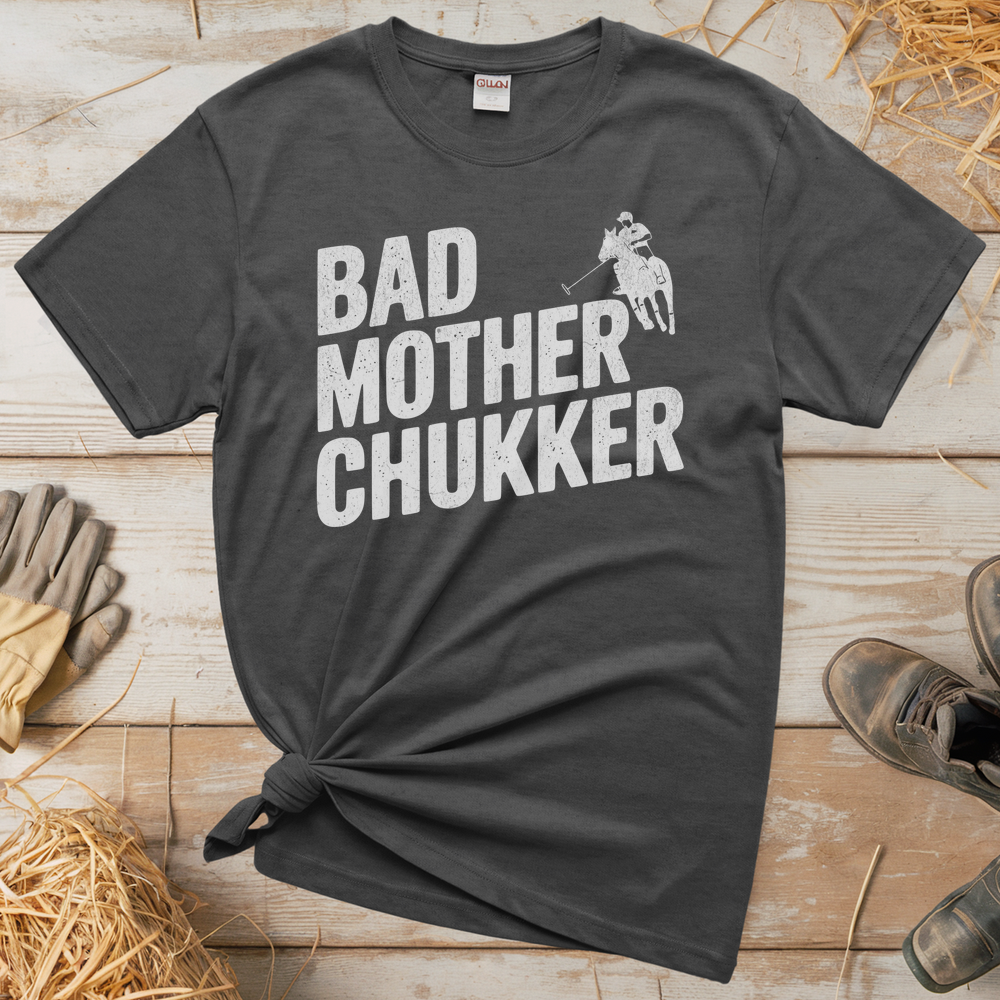 Bad Mother Chukker Polo (Adult Unisex Tee) - Graphite Heather