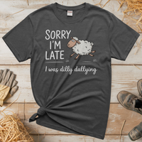 Dilly Dallying Sheep (Adult Unisex Tee) - Graphite Heather
