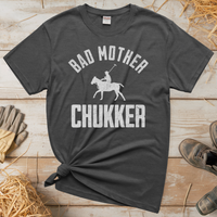 Bad Mother Chukker Horse Polo (Adult Unisex Tee) - Graphite Heather
