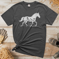 Flower Horse (Adult Unisex Tee) - Graphite Heather