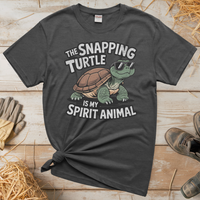 The Snapping Turtle Is My Spirit Animal (Adult Unisex Tee) - Graphite Heather