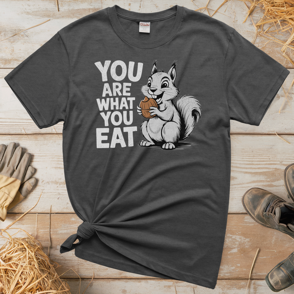 You Are What You Eat Nuts (Adult Unisex Tee) - Graphite Heather