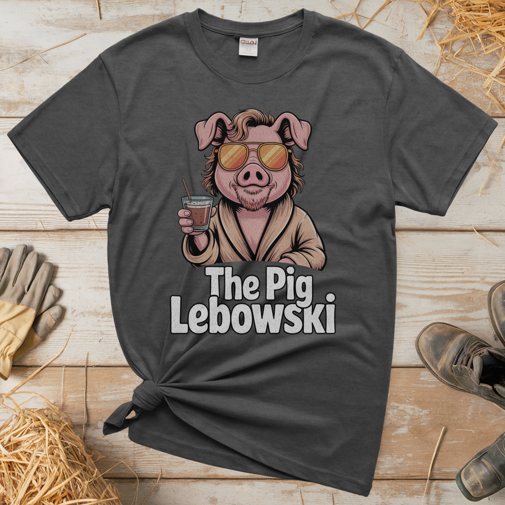 The Pig Lebowski (Adult Unisex Tee) - Graphite Heather