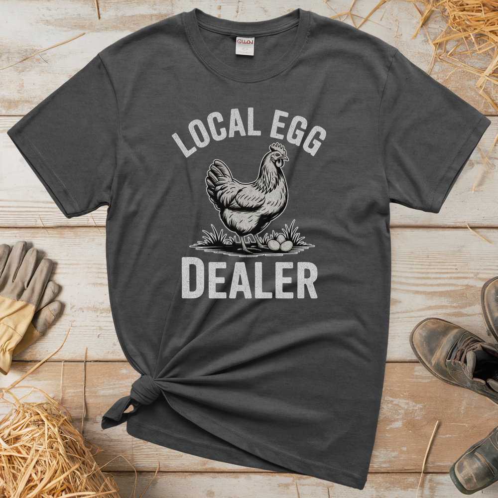 Local Egg Dealer (Adult Unisex Tee) - Graphite Heather