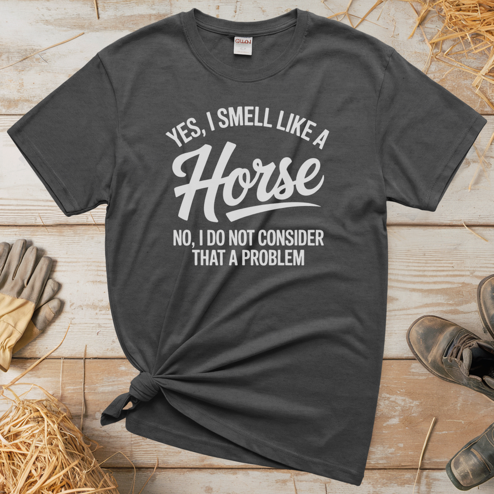 Yes I Smell Like A Horse (Adult Unisex Tee) - Graphite Heather