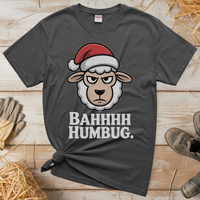 Bahhh Humbug Christmas (Adult Unisex Tee) - Graphite Heather