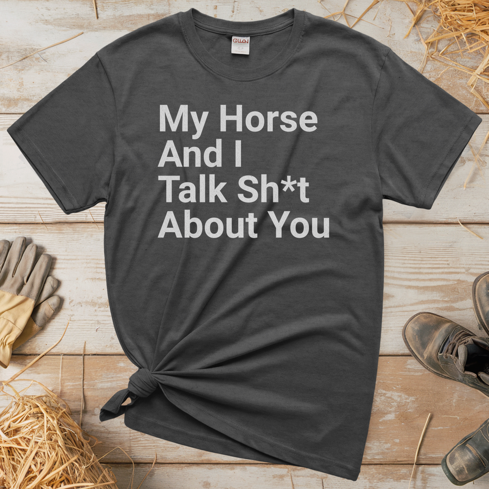 Horse Talk Sh T Tee - Graphite Heather