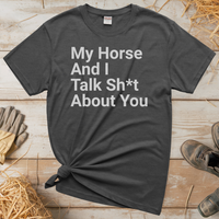 Horse Talk Sh T Tee - Graphite Heather