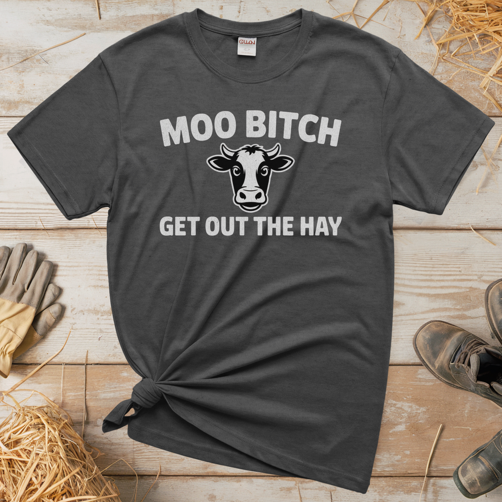 Moo Bitch Adult Tee - Graphite Heather