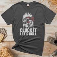 Cluck It Lets Roll Adult Tee - Graphite Heather