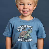 Snapping Turtle Spirit Animal Toddler T Shirt - Heather Columbia Blue