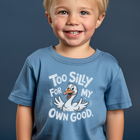 Silly Goose Toddler T Shirt - Heather Columbia Blue