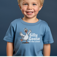 Silly Goose On The Loose Toddler - Heather Columbia Blue