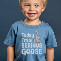 Today Im A Serious Goose Toddler - Heather Columbia Blue