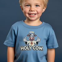 Holy Cow Toddler - Heather Columbia Blue