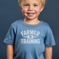 Farmer In Training Toddler Dark - Heather Columbia Blue
