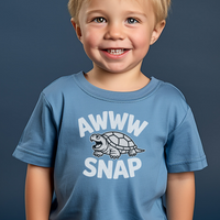 Awww Snapping Turtle Toddler Dark - Heather Columbia Blue