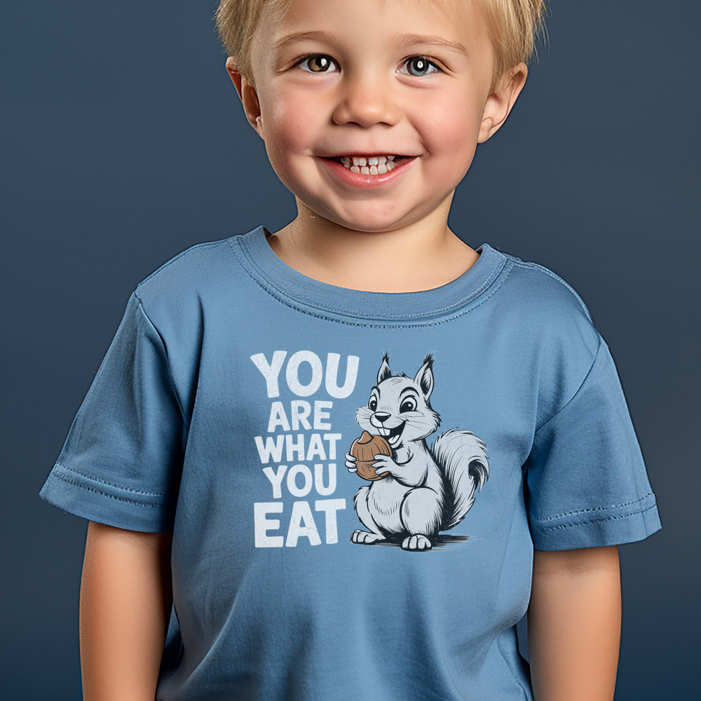You Are What You Eat Toddler - Heather Columbia Blue