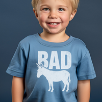 Bad Ass Toddler - Heather Columbia Blue