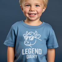 Legend Dairy Toddler Tee - Heather Columbia Blue