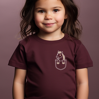 Horse In Pocket Toddler T Shirt - Heather Maroon